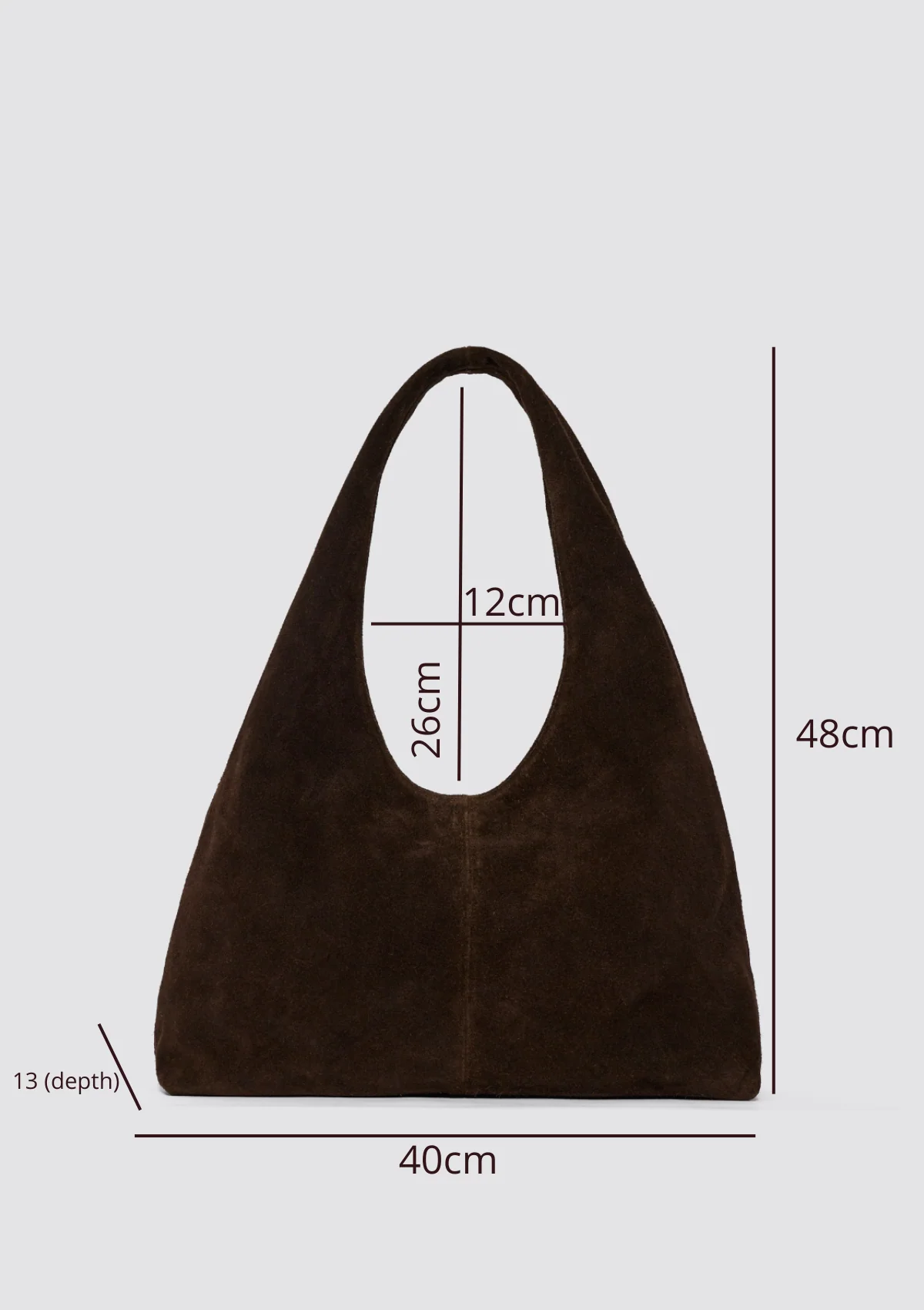 Luna Bag Chocolat Suede - Image 2